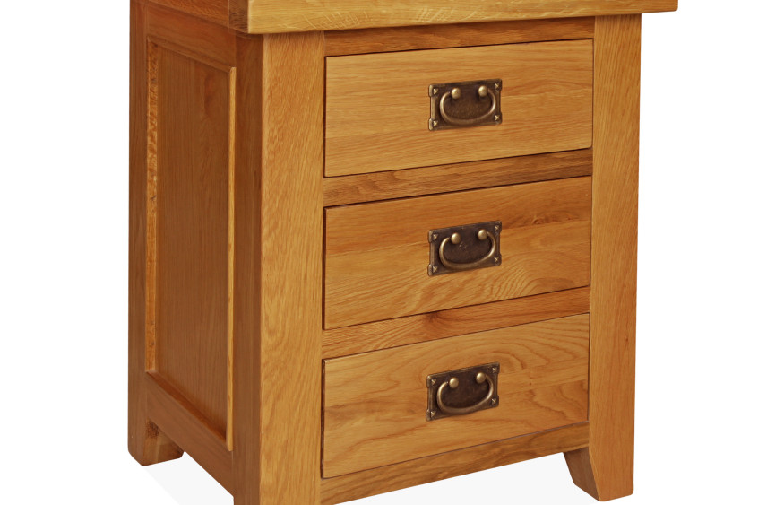 Canterbury Oak 3 Drawer Bedside