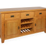 SHER-36 SINGLE WINE RACK 3 DRAWER 2 CUBBOARDS CLOSED-M1