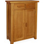 SHER-83 SHOE CABINET WITH 2 DRAWERS CLOSED-W1